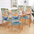 thumbnail image 2 of Yayeee 4 Pack Dining Chair Covers Stretch Parson Chairs Slipcovers Seat Protector, Blue Goldfish Bowl, 2 of 6