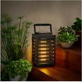 thumbnail image 4 of Hampton Bay Ambrose Black Flicker Flame Outdoor Solar Lantern with Integrated LED, 4 of 6