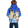 thumbnail image 6 of Lsque Bluey Patten Youth Hoodie Sweatshirt Pullover with Kangaroo Pocket Boys and Girls Hoodie Warm Hoodie for Kids, 6 of 8