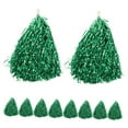 thumbnail image 4 of LOLIPPYY 10 Pcs Green Plastic Cheerleading Poms With Handle For Kids And Students Sports Events, 4 of 8