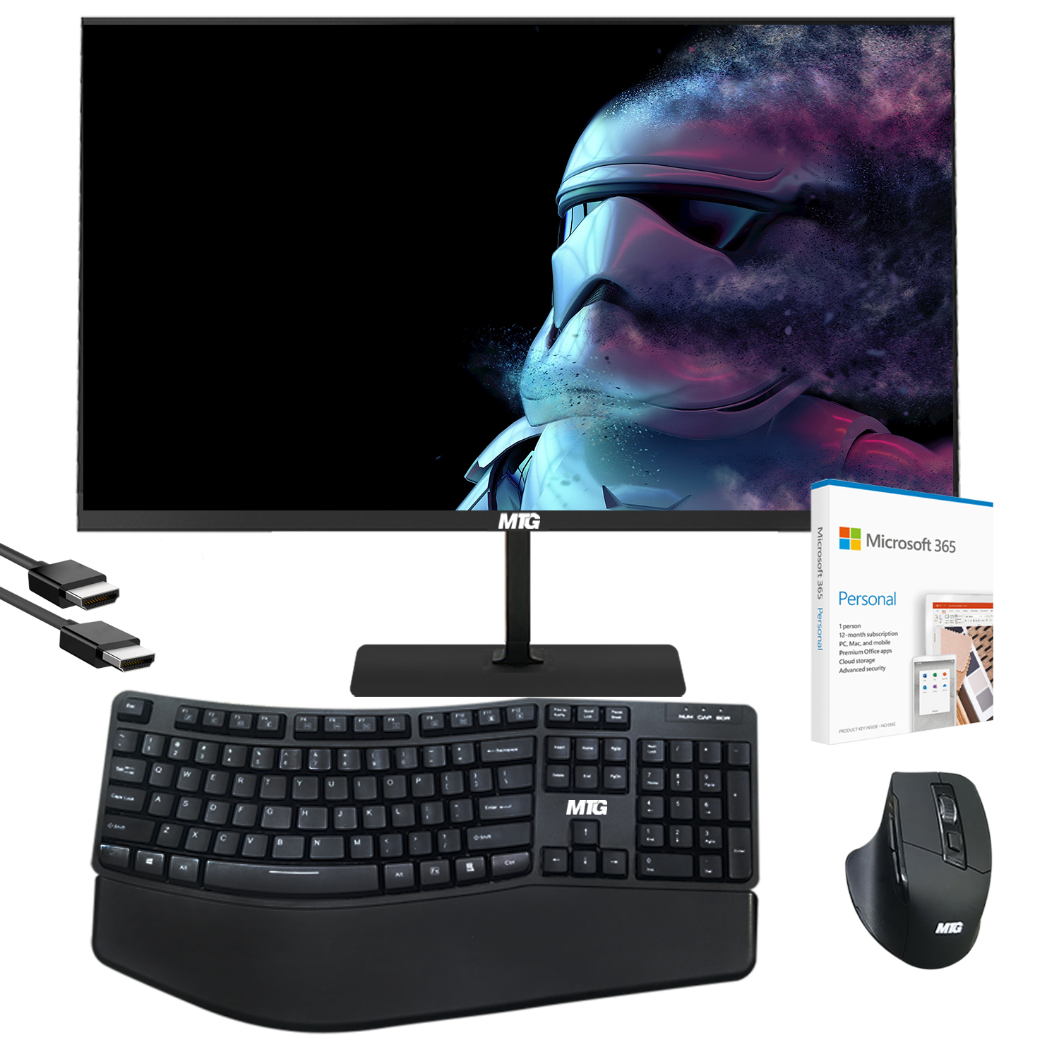 NEW MTG 24 Inch LED Desktop Computer Monitors Combo Accessory of