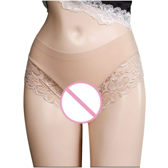 ibuvkizy Panties for Women Pants Womens Underwear,Ladies Soft Stretchy Briefs,Women's High Waist Sexy Lace Open Transparent Mesh Panties Briefs