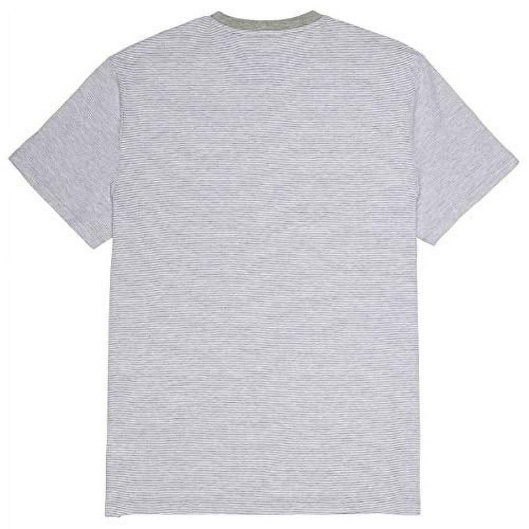 Crew (Heroic Grey T-Shirt Medium) Short Klein Mens Sleeve Neck Heather, Calvin Cotton