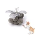 thumbnail image 1 of Cat Plush Ball Interactive Faux Feather Cat Play Ball Kitten Ball Toy with Bell, 1 of 10