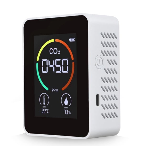 Analizador de aire Detector de dióxido de carbono 3 en 1, monitor de del aire, temperatura, humedad, analizador de aire para CO2, medidor digital de CO2 para oficina en casa