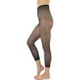 thumbnail image 5 of ToBeInStyle Women's Capri Footless Tights Diamond Coil Fishnet - One Size, 5 of 5