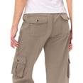 thumbnail image 4 of ChaoHeng Summer Pants for Women 2025 Women's Loose Outdoor Hiking Pants with Multi-Pockets Quick-Dry Travel Trekking Cargo Trousers Elastic Waist,Khaki XL, 4 of 6