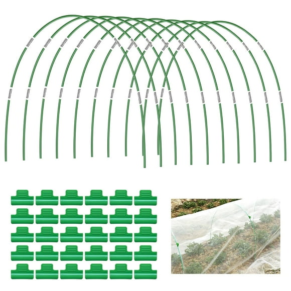 Greenhouse Hoops Breeze Touch para camas elevadas, 50 unidades con clips