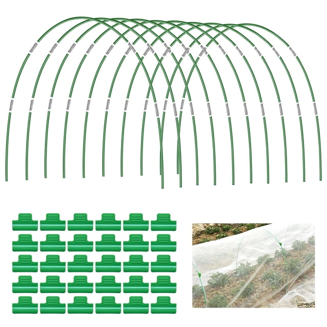 Greenhouse Hoops Breeze Touch para camas elevadas, 50 unidades con clips