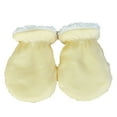 thumbnail image 1 of Guantes de bebé antiarañazos Guantes de bebé invierno algodón grueso, amarillo, 1 of 5