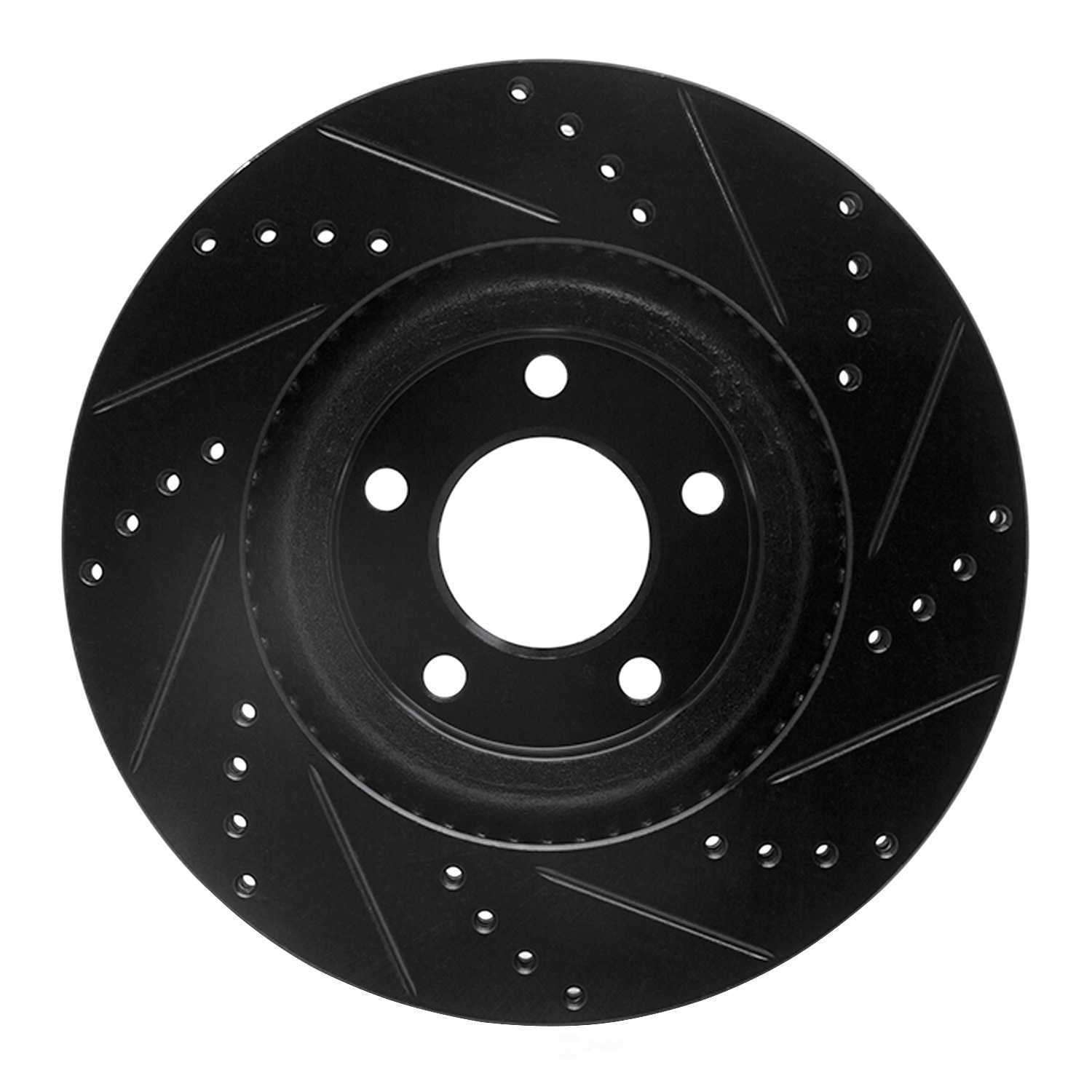 Dynamic Friction Company 633-54089L DFC Brake Rotor - Drilled And Slotted - Black