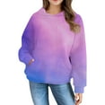 thumbnail image 6 of Mercatoo Girls Ribbed Hoodie Clothes Cute Cotton Soft Pullover Sweatshirts Teen Kids Long Sleeve Hoodie Tops with Pockets, 6 of 7