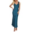 thumbnail image 2 of Spring and Summer V-neck Solid Color Slim Backless Suspender Dress,Fashionable Slim Fit V-neck Suspender Dress with Backless Design, Ideal for Spring and Summer Casual or Semi-Formal Occasions, 2 of 9