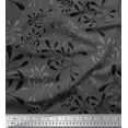 thumbnail image 1 of Soimoi Gray Rayon Fabric Artistic Leaves Printed Fabric 1 Yard 56 Inch Wide, 1 of 3