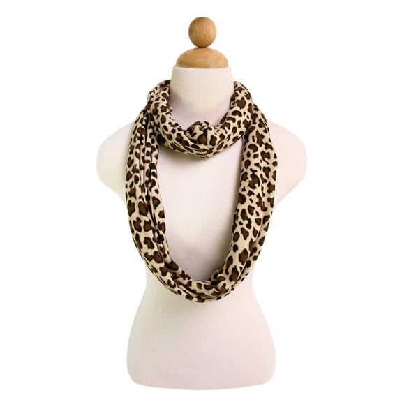 Premium Leopard Animal Print Infinity Loop Scarf