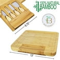 thumbnail image 5 of Charcuterie Board Set - with Set of 4 Cheese Knives - Bamboo Serving Tray -  Housewarming Gift for a New Home - Large Wood Platter and Accessories, 5 of 8