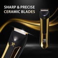 thumbnail image 3 of Cutting Edge Body Trimmer for Men, Waterproof Body Hair Trimmer with Adjustable Guide Comb & Light, Ceramic Blade, LCD Indicator, Rechargeable 90 Minute..., 3 of 8