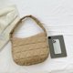 thumbnail image 3 of Bolsa de hombro acolchado para mujer, informal acolchado de algodón, color sólido para el trabajo (caqui) Sywqhk Para Estrenar, 3 of 9