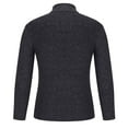 thumbnail image 6 of TFEOQRY Men's Turtleneck Sweater Cable Knitted Pullover Sweaters Fall Winter Warm Solid Color Tops Dark Gray, 6 of 6