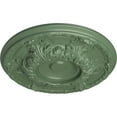 thumbnail image 3 of Ekena Millwork 19"OD x 1 1/2"P Granada Ceiling Medallion (Fits Canopies up to 7 1/8"), Hand-Painted Athenian Green, 3 of 7