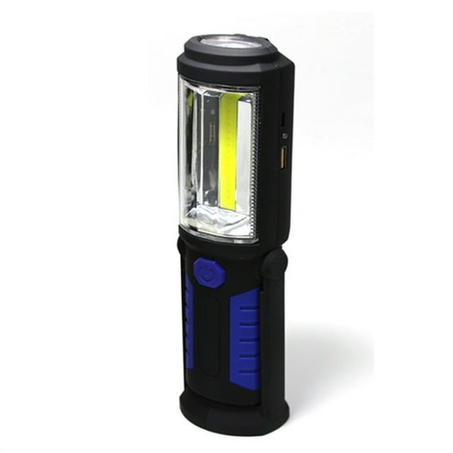 Portable COB Light Waterproof Rechargeable LED Work Light Car Flashlight Lamp Light Inspection Lamp with Built-in Battery Magnet ,Powerful Illumination