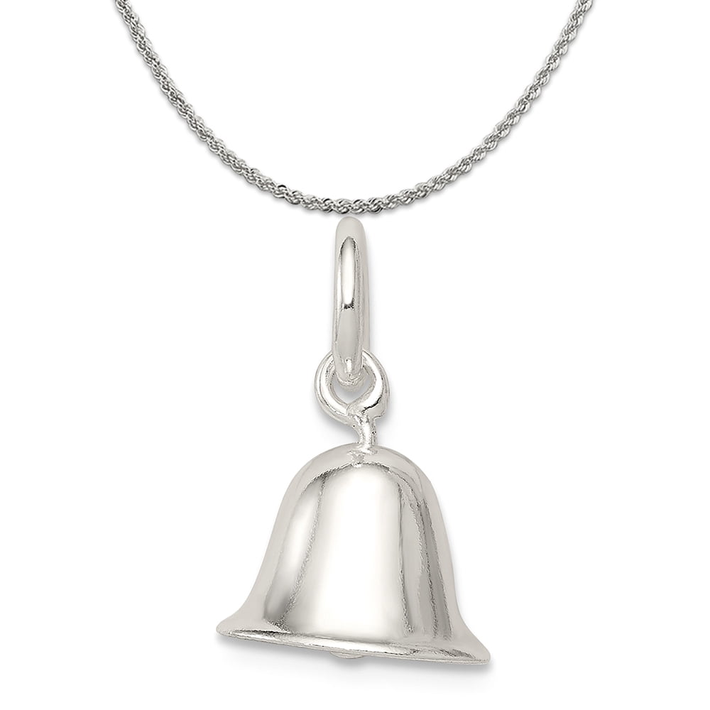 16-20 Sterling Silver Moveable Bell Charm on a Sterling Silver Chain Necklace
