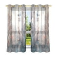 thumbnail image 2 of BZSMCE Window Curtain Panels Fashion Owl with Flowers Printed 63x42in/63x52in, 2 of 7
