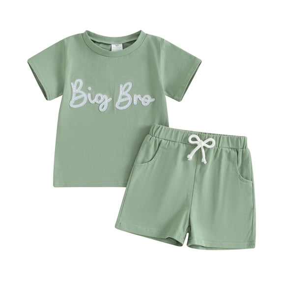 Bagilaanoe 2pcs Brother Sister Matching Outfits Toddler Baby Boy Girl Shorts Set Short Sleeve Letter Embroidery T Shirt Tops   Shorts 12M 18M 24M 3T 74T 5T Kids Casual Summer Clothes