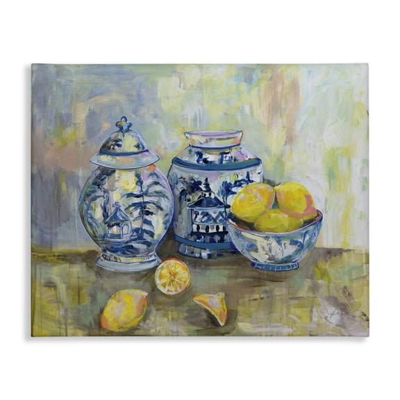 Stupell Industries French Country Lemons & Pottery Canvas Art, 48 x 36, by Jeanette Vertentes