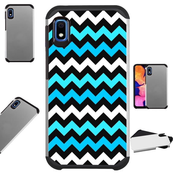 Compatible Samsung Galaxy Note 10 Plus Case Hybrid TPU Fusion Phone Cover (2 Teal Chevron)