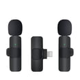 thumbnail image 1 of Microphone Cravate Sans Fil 1 vers 2 avec Bluetooth - Micro à Revers Intelligent à Réduction de Bruit avec Moniteur et Réverbération pour Diffusion en Direct Vidéo, Double Micro pour Enregistrement par 2 Personnes, 1 of 7