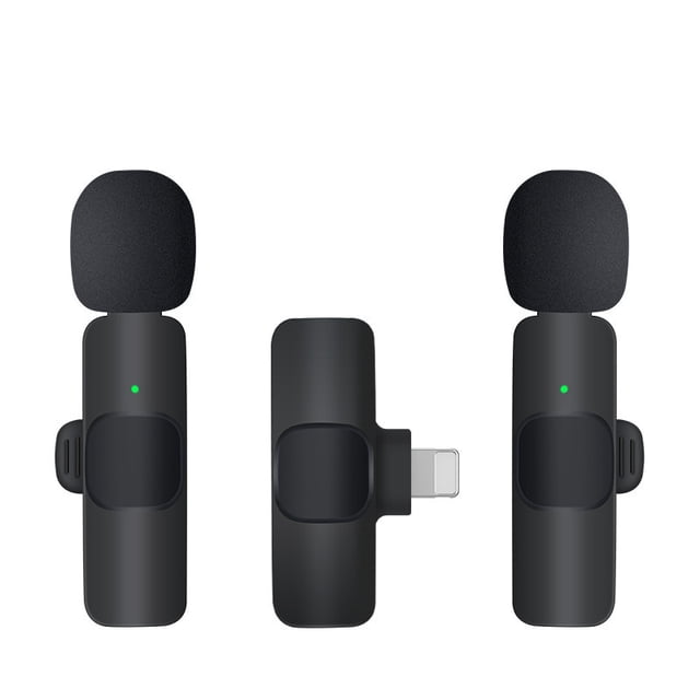 Microphone Cravate Sans Fil 1 vers 2 avec Bluetooth - Micro à Revers Intelligent à Réduction de Bruit avec Moniteur et Réverbération pour Diffusion en Direct Vidéo, Double Micro pour Enregistrement par 2 Personnes