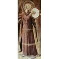 thumbnail image 2 of Angelico, Fra 12x24 White Modern Wood Framed Museum Art Print Titled - Angel With Tambourine, 2 of 4