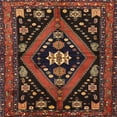 thumbnail image 1 of Ahgly Company Indoor Square Traditional Sienna Brown Persian Area Rugs, 9' Square, 1 of 6