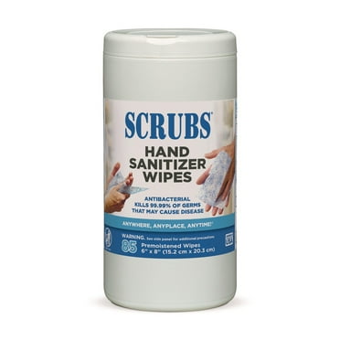 Scrubs Hand Sanitizer Wipes 6 x 8 85/Can 6 Cans/Carton 90985