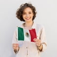 thumbnail image 4 of Livetty 12PCS - Mexico Country Flag 5.5x8.2 inch Plastic Stick Polyester Fabric Stitched Edges Hand Held Mini Small Flags, 4 of 6