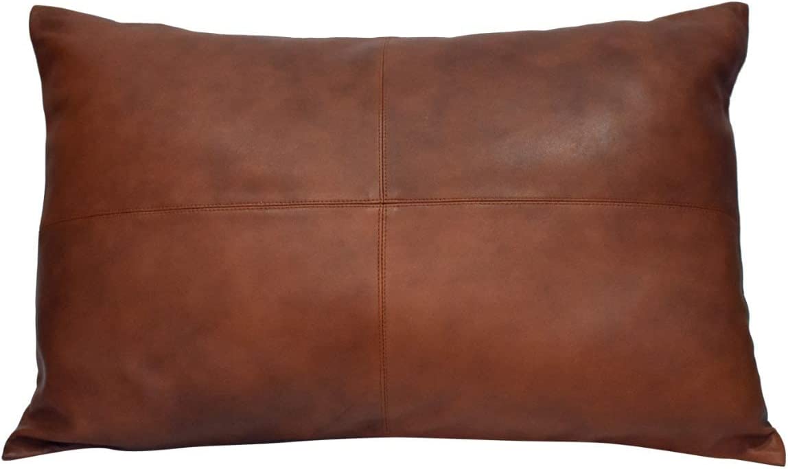 100 Lambskin Leather Pillow Covers Sofa Cushions H19Case