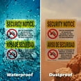 thumbnail image 5 of (2 Pack) Drugs Or Alcohol Dismiss Bilingual OSHA Security Notice Sign, 5 of 7