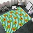 thumbnail image 3 of Area Rugs For Living Room Decor - Papaya Pattern Stripe Anti Slip Throw Washable Rugs 3x5 For Bedroom, Soft Indoor Carpet For Bedroom Living Room 60x39In, 3 of 5