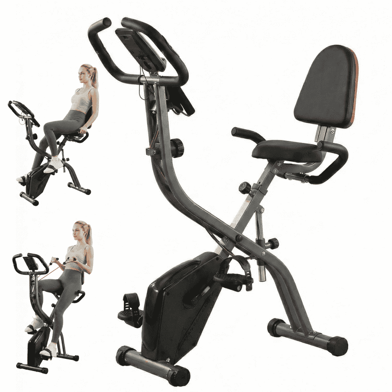 Naipo 3-in-1 Folding Stationary Exercise Bike, 265 LBS Capacity
