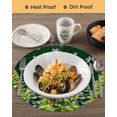 thumbnail image 3 of 13 Inch Round Placemats Set of 4, Christmas Snowflakes Non Slip Heat Insulation PP Table Mats, Xmas Winter Pine Trees Green Washable Place Mats for Kitchen Dining Party Table Decor, 3 of 7