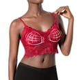 thumbnail image 3 of Lace Bralette for Women, Lace Bralette Padded Lace Bandeau Bra with Straps for Women Girls, 3 of 5