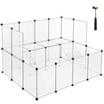 thumbnail image 1 of Playpen SONGMICS con forma de conejillo de indias con rampa para animales pequeños, color blanco, 1 of 8