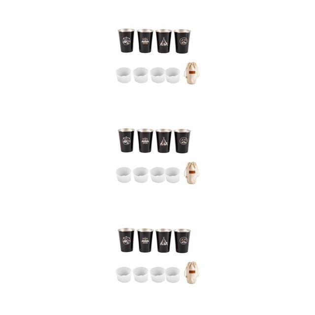 Soidarity Juego de 4 piezas de vaso de vino, taza de leche, tazas de agua de cerveza para exteriores, patrón impreso para viaje, Camping, Type1 NO1