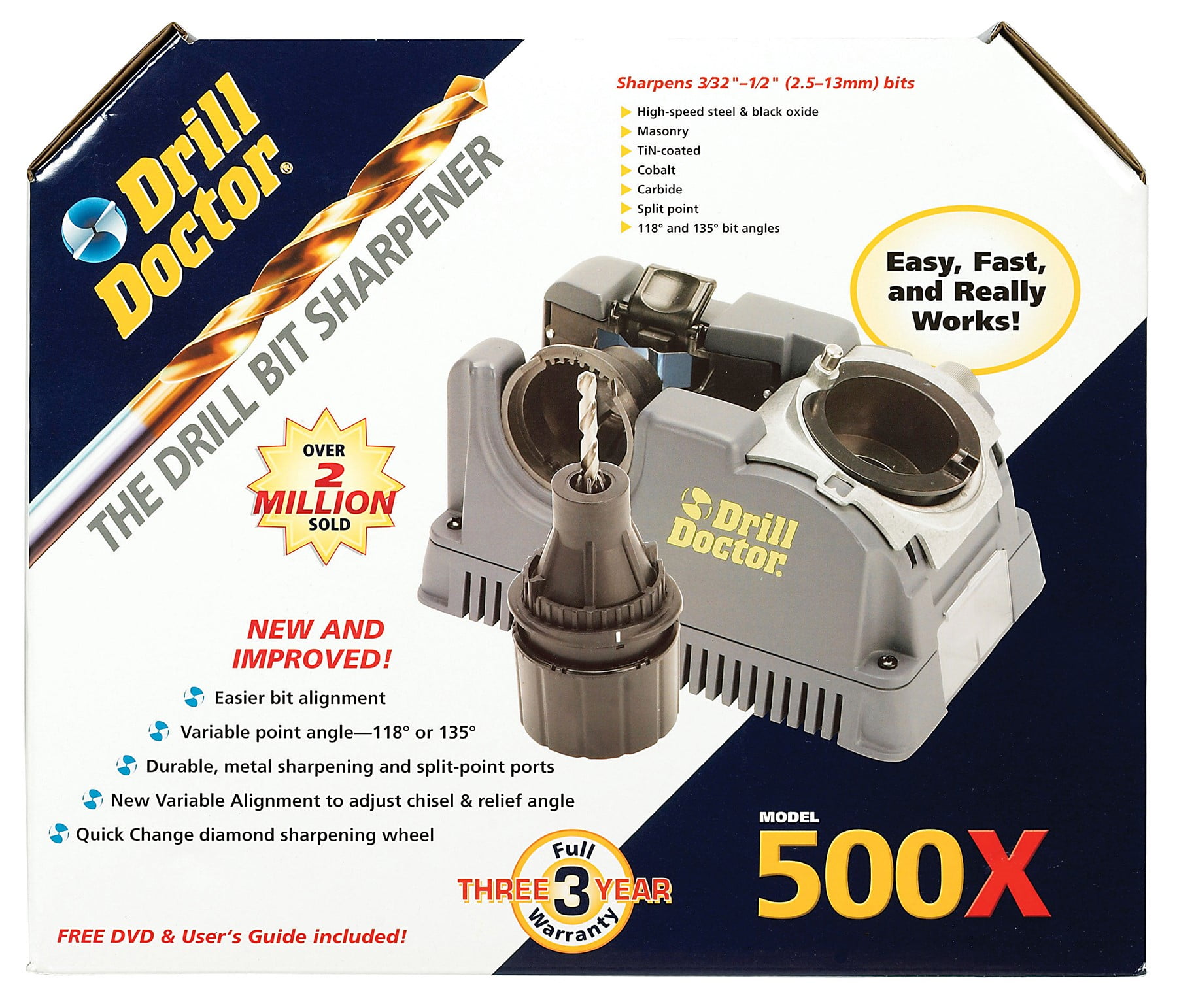 Drill Bit Sharpener: Drill Doctors 500X Drill Bit Sharpener DD500X by DD500X