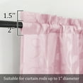 thumbnail image 6 of OVZME Darla Blush Pink Sheer Curtains 72 Inches Long 2 Panels Set, Light Filtering Jacquard Sheer Drapes for Living Room Bedroom, Balance Light & Privacy Farmhouse Curtains, Each 42Wx72L Inch, 6 of 8