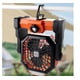 thumbnail image 2 of Ventilador de batería de 7800 mAh con linterna LED, ventilador de camping recargable con gancho para tienda de campaña, huracán al aire libre, (naranja), 2 of 5