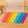 thumbnail image 3 of Pill Storage Box Medicine Case 7 Day Organizer 28 Compartments 4 Times Container, 3 of 4