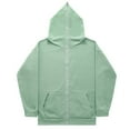 thumbnail image 4 of PMVFHDE Hoodies for Men Winter Solid Color Daily Casual Loose Long Full Zip Pocket Pullover Hooded Jacket GN2,M, 4 of 4