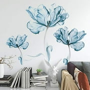 DERUN TRADING Wall Stickers & Murals Home Décor Home Décor Accents for Living Room Flower Wall Decals Home Improvement Paint Wall Treatments Wall Decals Murals Decor Vinyl Removable Mural Paper
